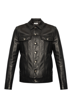 Allsaints Men's Cora Full Zip Leather Moto Jacket Solid